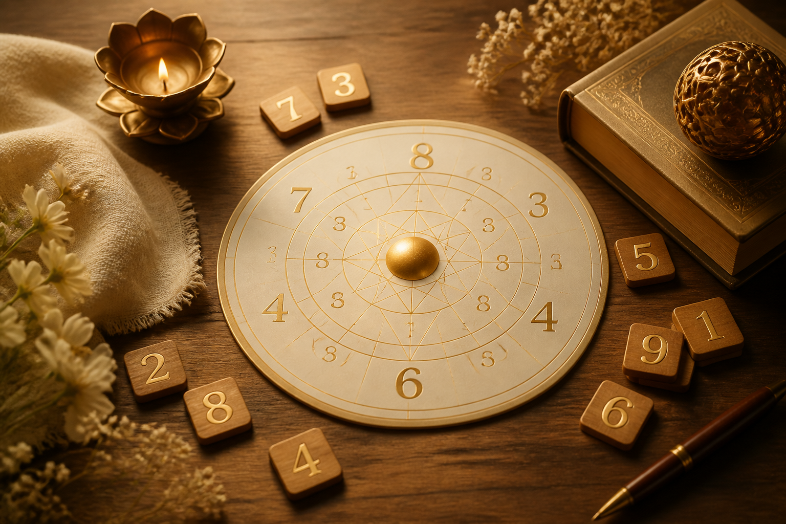 Numerology numbers and cosmic diagram